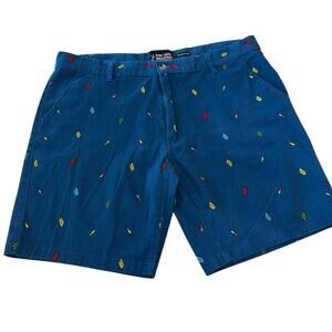Raw Yarn Industries Summer Men's Blue Popsicle Stretch Twill Walk Shorts